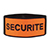 Brassard De Scurit Noir Orange Fluo, Rglable Par Scratch Elastique, Pour Agent De Scurit